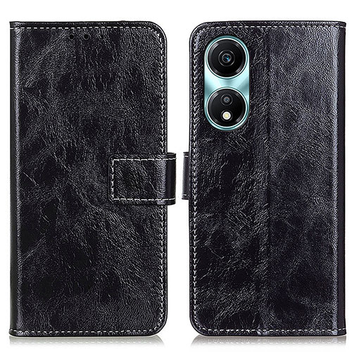 Leather Case Stands Flip Cover Holder K04Z for Huawei Honor X5 Plus Black