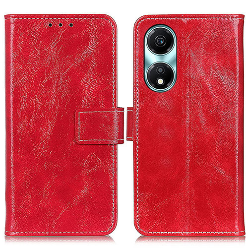 Leather Case Stands Flip Cover Holder K04Z for Huawei Honor X5 Plus Red