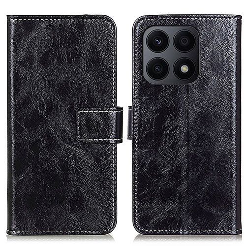 Leather Case Stands Flip Cover Holder K04Z for Huawei Honor X8a 4G Black