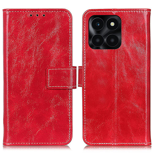 Leather Case Stands Flip Cover Holder K04Z for Huawei Honor X8b Red