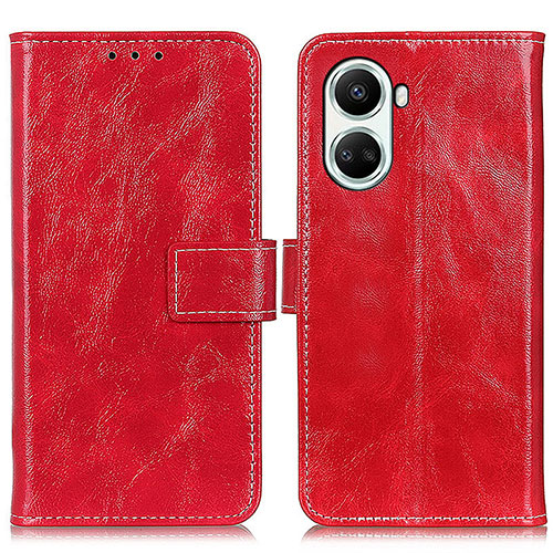 Leather Case Stands Flip Cover Holder K04Z for Huawei Nova 10 SE Red