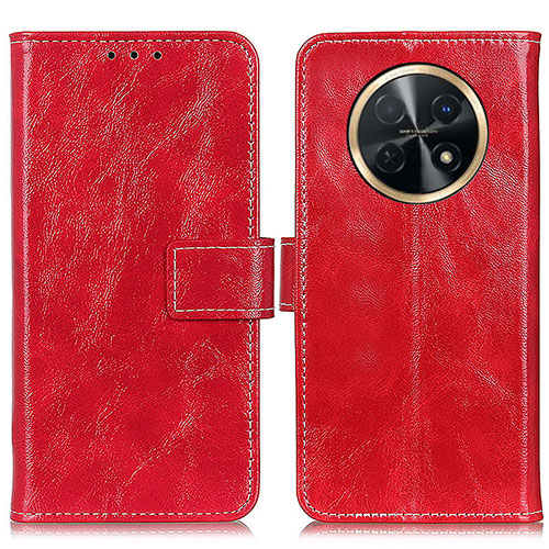 Leather Case Stands Flip Cover Holder K04Z for Huawei Nova Y91 Red