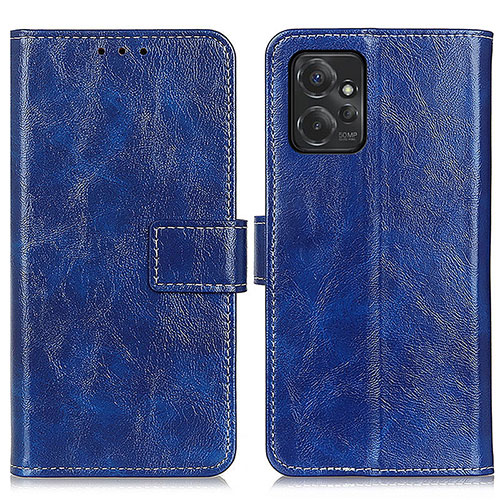 Leather Case Stands Flip Cover Holder K04Z for Motorola Moto G Power 5G (2023) Blue