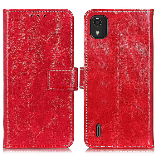 Leather Case Stands Flip Cover Holder K04Z for Nokia C2 2nd Edition Red