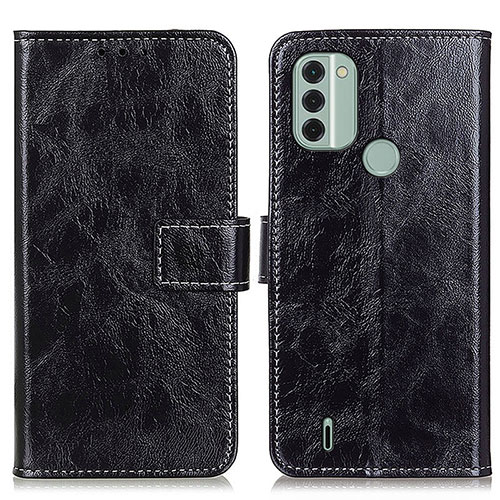 Leather Case Stands Flip Cover Holder K04Z for Nokia C31 Black