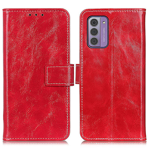 Leather Case Stands Flip Cover Holder K04Z for Nokia G310 5G Red