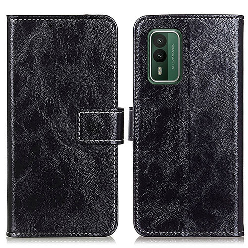 Leather Case Stands Flip Cover Holder K04Z for Nokia XR21 Black