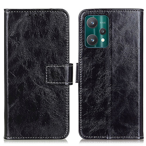 Leather Case Stands Flip Cover Holder K04Z for Realme Q5 5G Black