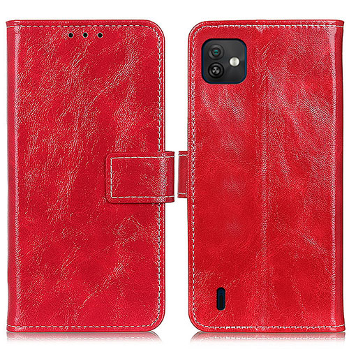 Leather Case Stands Flip Cover Holder K04Z for Wiko Y82 Red