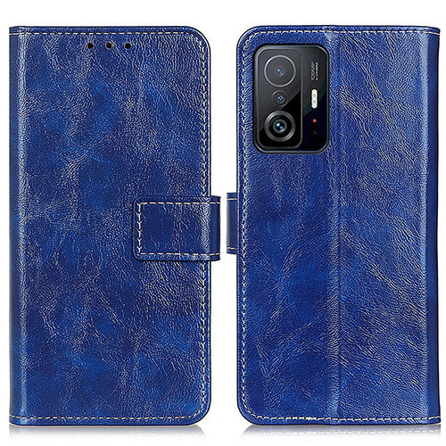 Leather Case Stands Flip Cover Holder K04Z for Xiaomi Mi 11T Pro 5G Blue