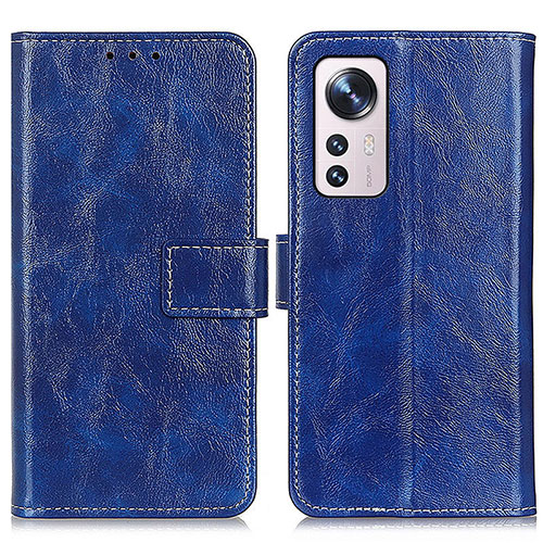 Leather Case Stands Flip Cover Holder K04Z for Xiaomi Mi 12 Lite 5G Blue