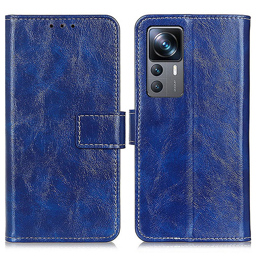 Leather Case Stands Flip Cover Holder K04Z for Xiaomi Mi 12T 5G Blue