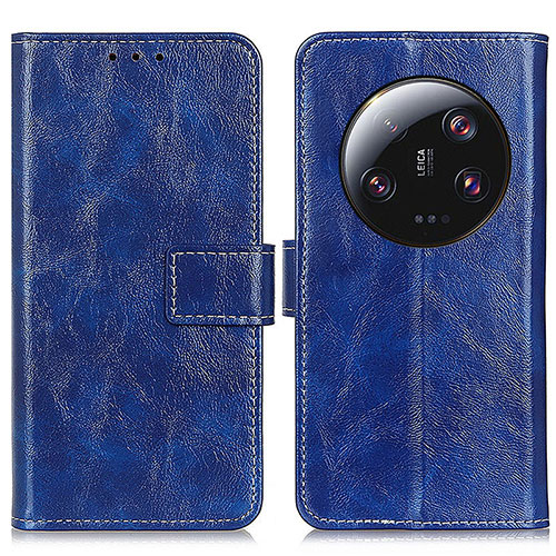 Leather Case Stands Flip Cover Holder K04Z for Xiaomi Mi 13 Ultra 5G Blue