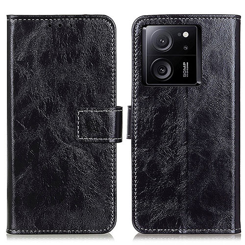 Leather Case Stands Flip Cover Holder K04Z for Xiaomi Mi 13T Pro 5G Black