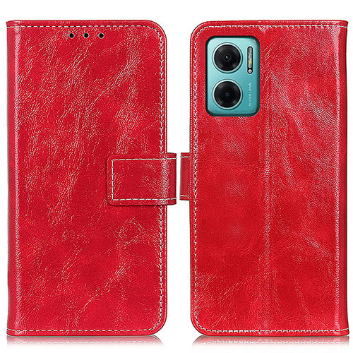 Leather Case Stands Flip Cover Holder K04Z for Xiaomi Redmi 11 Prime 5G Red