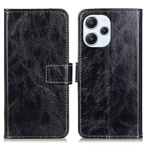 Leather Case Stands Flip Cover Holder K04Z for Xiaomi Redmi 12 4G Black