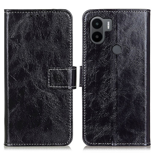 Leather Case Stands Flip Cover Holder K04Z for Xiaomi Redmi A1 Plus Black