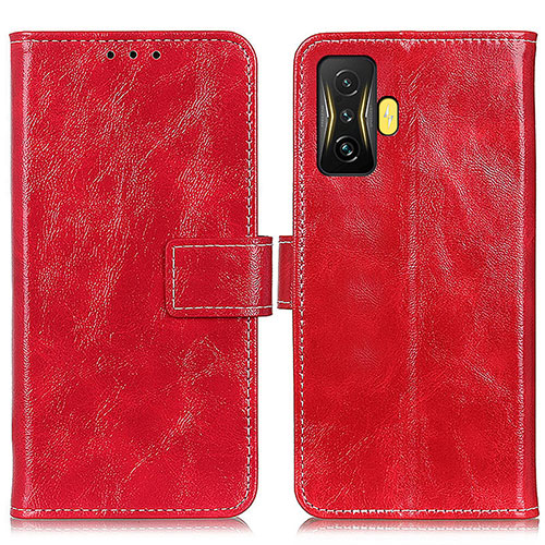 Leather Case Stands Flip Cover Holder K04Z for Xiaomi Redmi K50 Gaming 5G Red