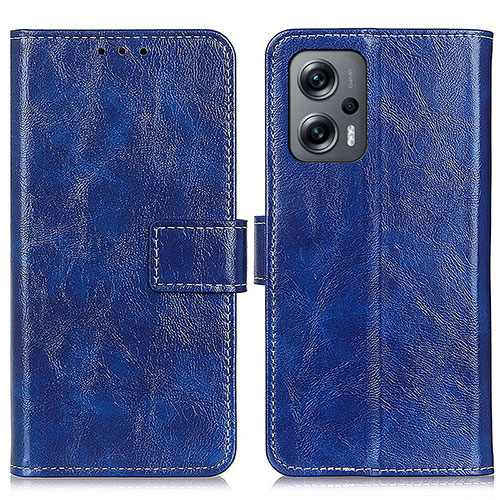 Leather Case Stands Flip Cover Holder K04Z for Xiaomi Redmi K50i 5G Blue