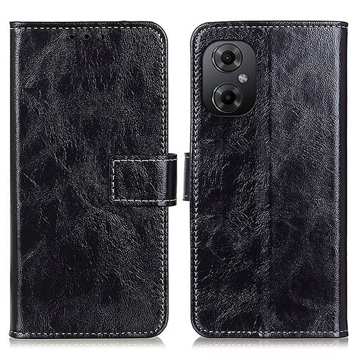 Leather Case Stands Flip Cover Holder K04Z for Xiaomi Redmi Note 11R 5G Black