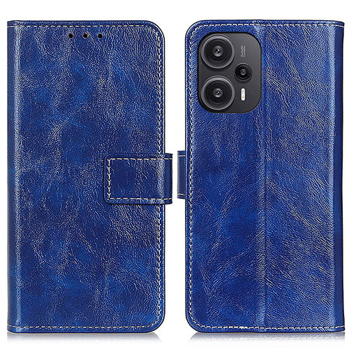 Leather Case Stands Flip Cover Holder K04Z for Xiaomi Redmi Note 12 Turbo 5G Blue