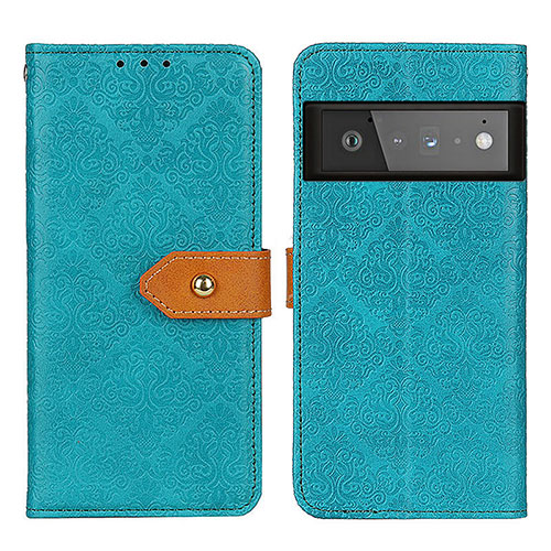 Leather Case Stands Flip Cover Holder K05Z for Google Pixel 6 Pro 5G Green