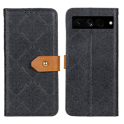 Leather Case Stands Flip Cover Holder K05Z for Google Pixel 7 Pro 5G Black