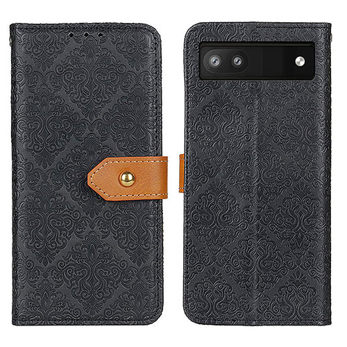 Leather Case Stands Flip Cover Holder K05Z for Google Pixel 7a 5G Black