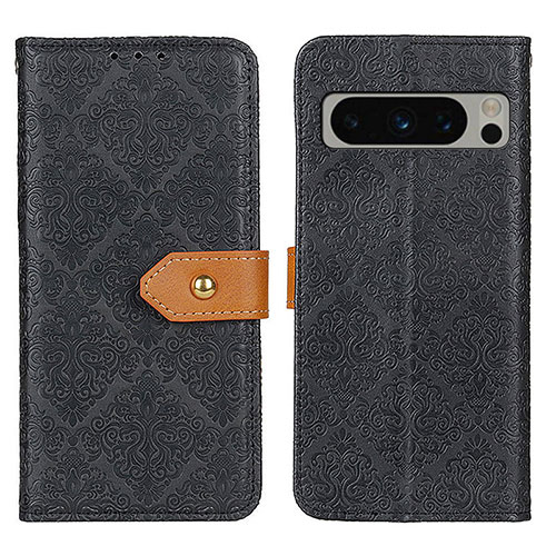 Leather Case Stands Flip Cover Holder K05Z for Google Pixel 8 Pro 5G Black