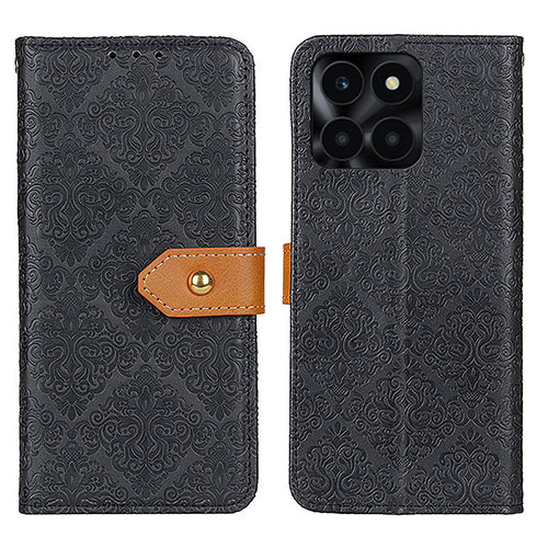 Leather Case Stands Flip Cover Holder K05Z for Huawei Honor X8b Black