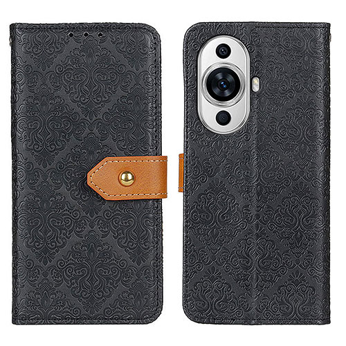 Leather Case Stands Flip Cover Holder K05Z for Huawei Nova 11 Black