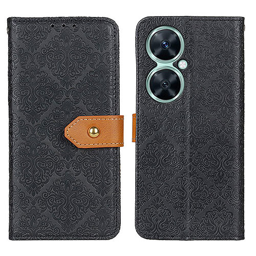 Leather Case Stands Flip Cover Holder K05Z for Huawei Nova 11i Black