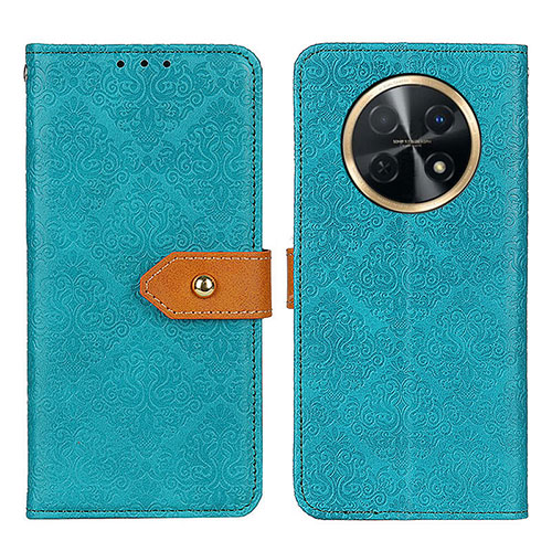 Leather Case Stands Flip Cover Holder K05Z for Huawei Nova Y91 Green