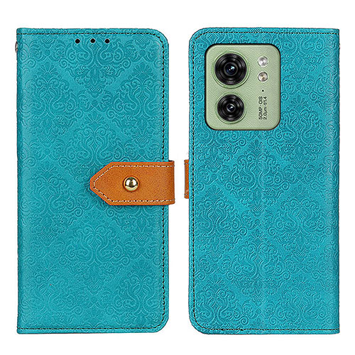 Leather Case Stands Flip Cover Holder K05Z for Motorola Moto Edge (2023) 5G Green