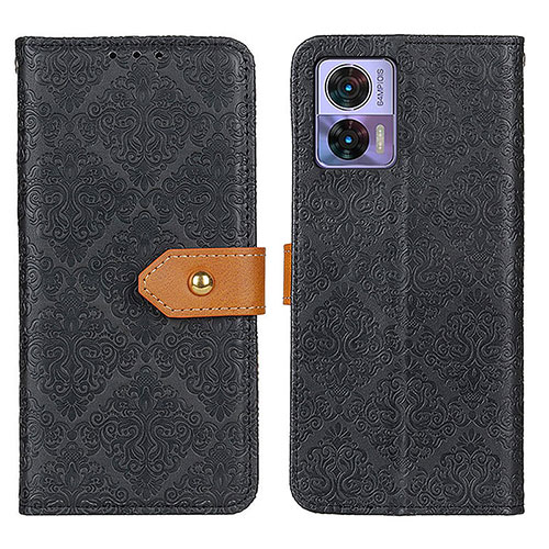 Leather Case Stands Flip Cover Holder K05Z for Motorola Moto Edge 30 Lite 5G Black