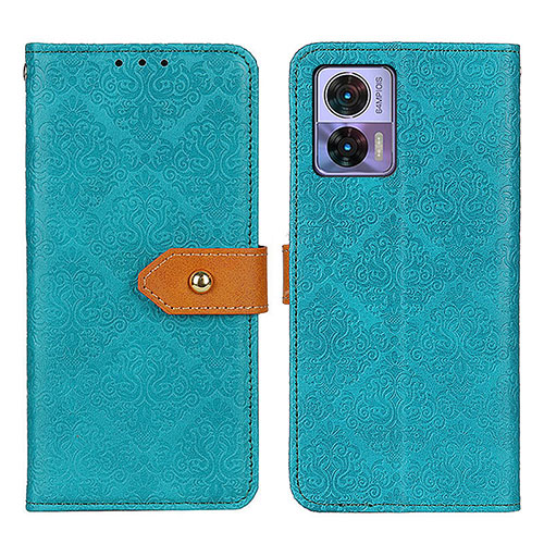 Leather Case Stands Flip Cover Holder K05Z for Motorola Moto Edge 30 Neo 5G Green