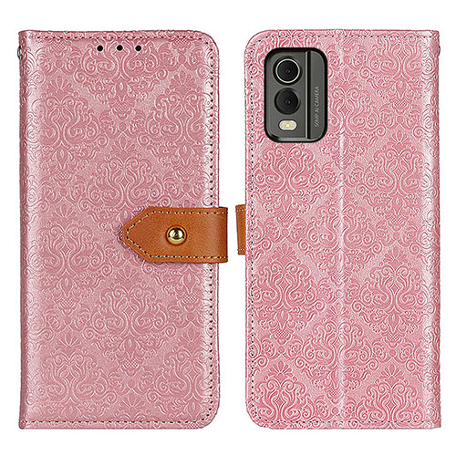 Leather Case Stands Flip Cover Holder K05Z for Nokia C210 Pink