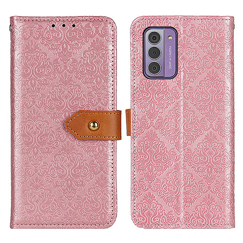 Leather Case Stands Flip Cover Holder K05Z for Nokia G42 5G Pink