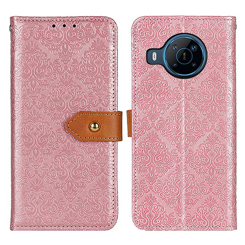 Leather Case Stands Flip Cover Holder K05Z for Nokia X100 5G Pink