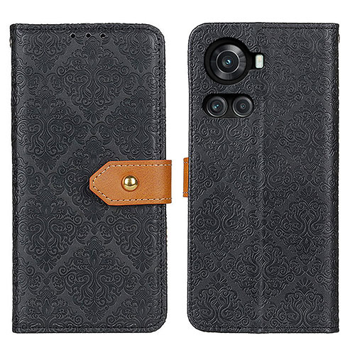 Leather Case Stands Flip Cover Holder K05Z for OnePlus 10R 5G Black