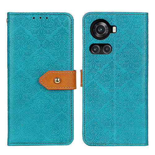 Leather Case Stands Flip Cover Holder K05Z for OnePlus 10R 5G Green