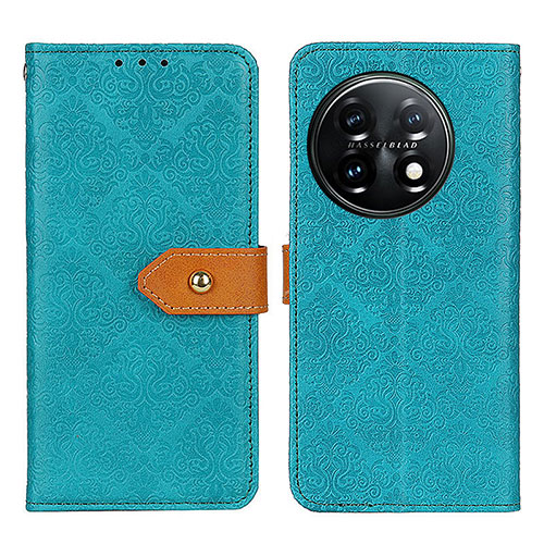 Leather Case Stands Flip Cover Holder K05Z for OnePlus 11 5G Green