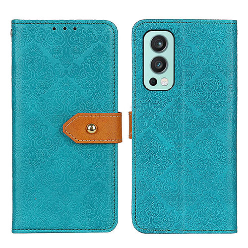 Leather Case Stands Flip Cover Holder K05Z for OnePlus Nord 2 5G Green