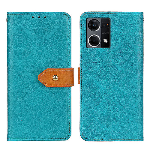 Leather Case Stands Flip Cover Holder K05Z for Oppo F21s Pro 4G Green