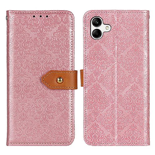 Leather Case Stands Flip Cover Holder K05Z for Samsung Galaxy A04E Pink