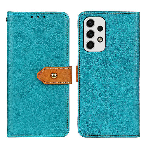 Leather Case Stands Flip Cover Holder K05Z for Samsung Galaxy A23 4G Green