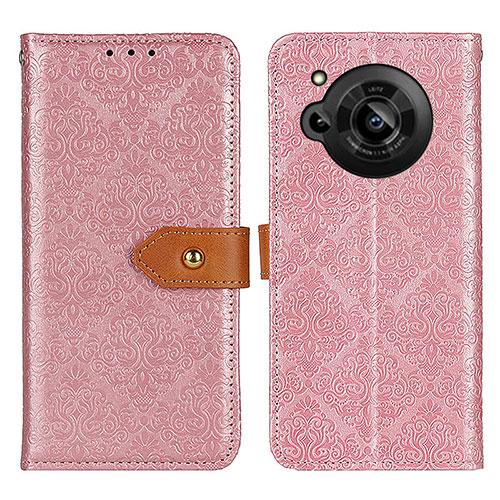 Leather Case Stands Flip Cover Holder K05Z for Sharp Aquos R7 Pink