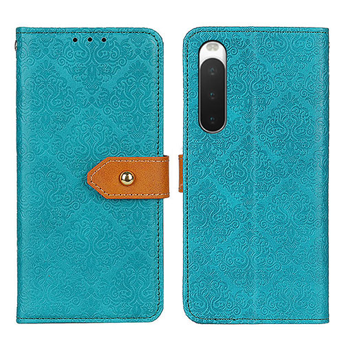 Leather Case Stands Flip Cover Holder K05Z for Sony Xperia 10 IV Green