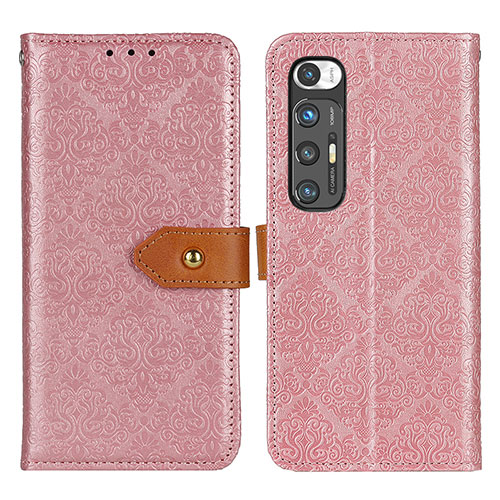 Leather Case Stands Flip Cover Holder K05Z for Xiaomi Mi 10S 5G Pink