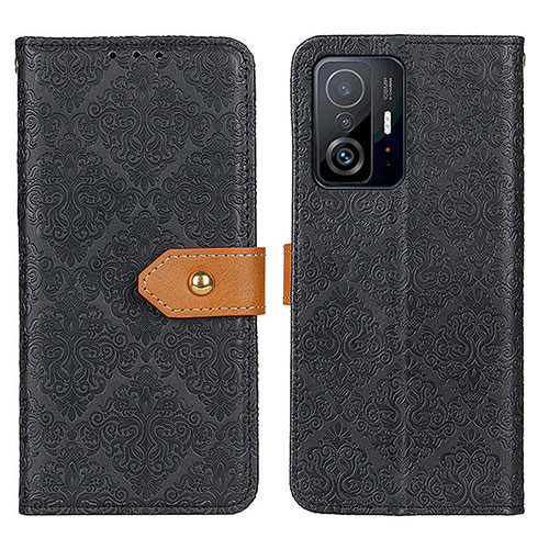 Leather Case Stands Flip Cover Holder K05Z for Xiaomi Mi 11T 5G Black